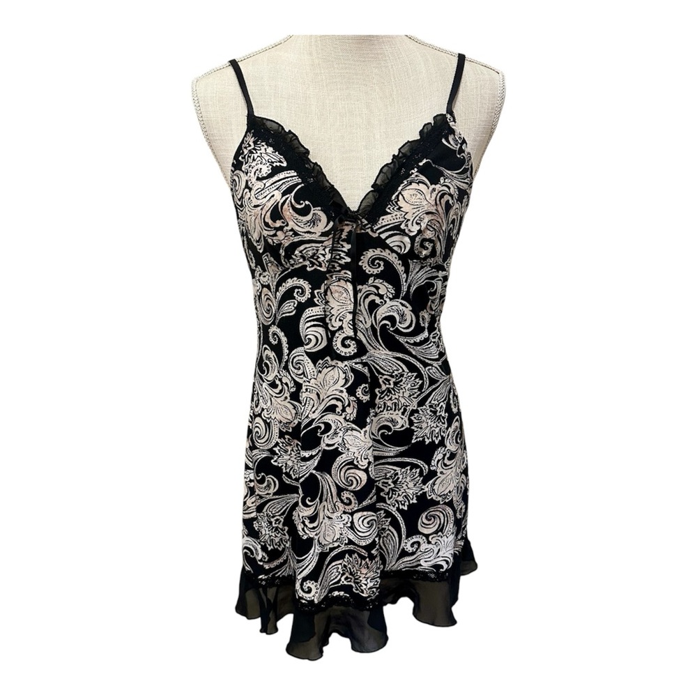 Vintage Y2K Paisley & Floral Cami Sleepwear/Slip Dress Size Small